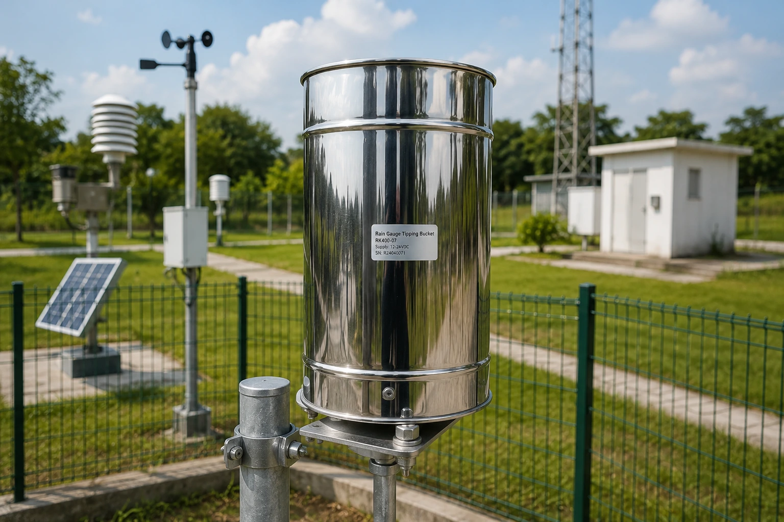 Rain Gauge Tipping Bucket Rika RK400-07 untuk pengukuran curah hujan
